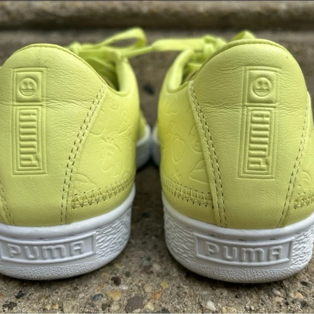 Puma Basket X Emoji Sunny Lime Size 9 - Picture 2 of 8